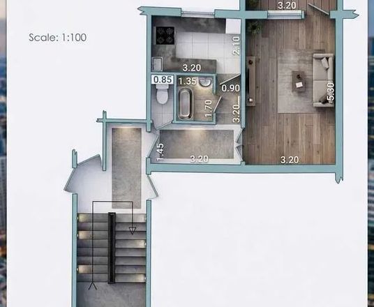 Сотувда 2 хонали квартира, 40 м²