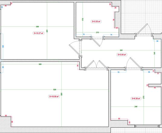Сотувда 2 хонали квартира, 43 м²