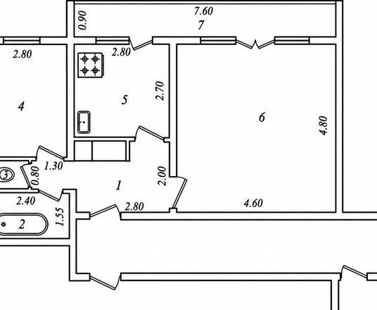 Сотувда 2 хонали квартира, 64 м²
