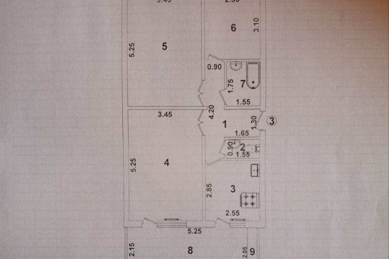 Сотувда 3 хонали квартира, 74 м²