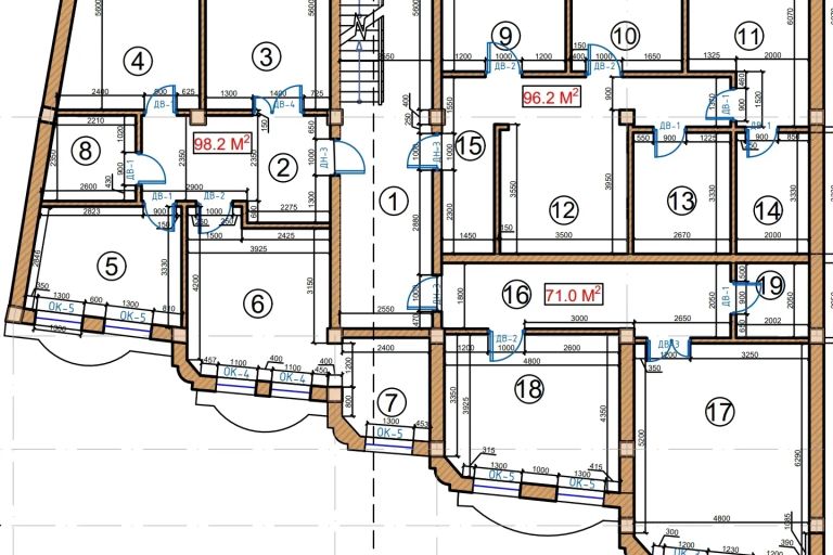 3-комн. квартира, 98 м², 3/3 этаж