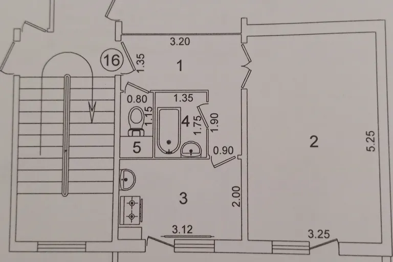 Сотувда 1 хонали квартира, 45 м²